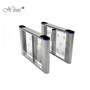 Automatic Flap Turnstile Gate Popular Turnstile With Fingerprint, Card, QR Access Control Flap Barrier
