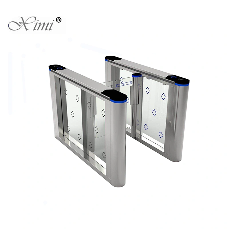 Automatic Flap Turnstile Gate Popular Turnstile With Fingerprint, Card, QR Access Control Flap Barrier