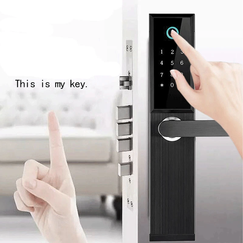 Bluetooth TTLock App Remote Control Biometric Fingerprint Lock Digital Password Electronic Smart Deadbolt Door Lock Hotel Lock