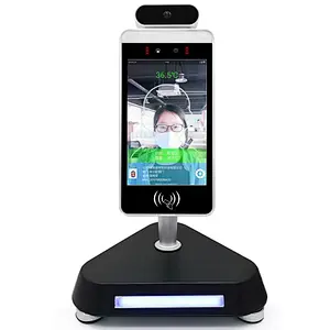 8 inch Screen Facial Recognition Time Attendance Temperature Management Touchless Temperature Access Control System