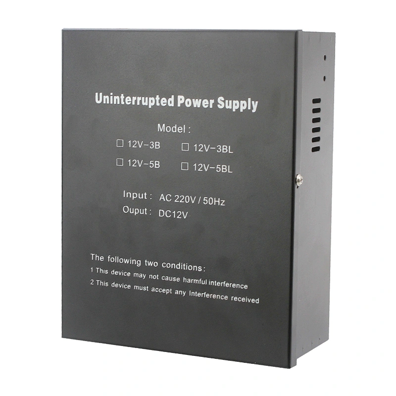 DC12V5A back up battery function Switch Power Supply AC110~220V Access Control Power Supply with metal box