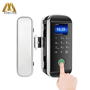 Smart keyless Fingerprint Door Lock XM-108S Biometric Electric Lock For Frameless Glass Sliding Door With Remote Control