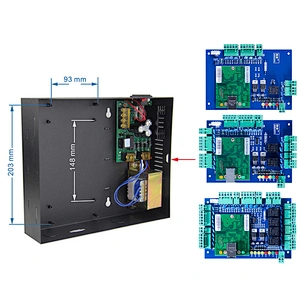 Four Doors Network Access Control Panel Board TCP/IP Board Wiegand Reader With Software Communication Protocol