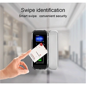 Sliding Door Fingerprint Lock Smart Door Lock XM-100S Touch Screen Doorbell Office Single Double Glass Door