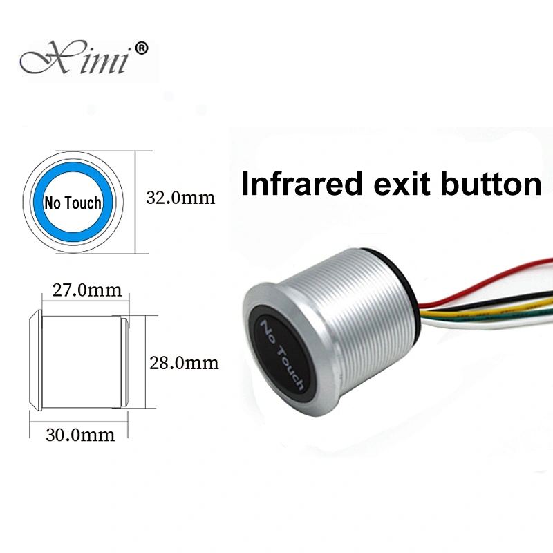 Infrared Sensor Switch No Touch Contactless Switches Door Release Exit Button with LED Indication 304 Stainless Steel