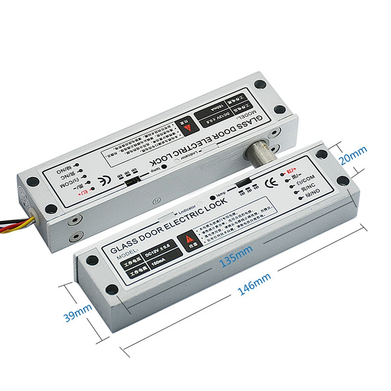 NC/NO Narrow Type Electric Bolt Lock Fail Safe / Secure Electronic Door Locks with Time Delay Feedback for Access Control System