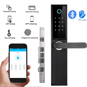 Bluetooth TTLock App Remote Control Biometric Fingerprint Lock Digital Password Electronic Smart Deadbolt Door Lock Hotel Lock