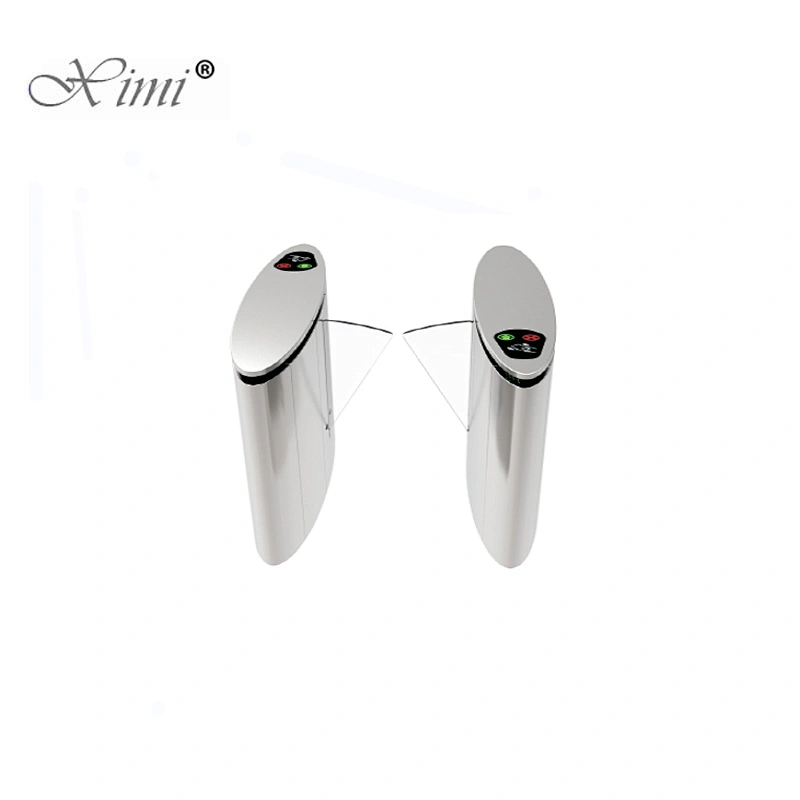 Good quality Door Access Control Turnstile Flap Biometric Smart RFID Card Flap Turnstile SUS 304 Stainless Steel ZK Turnstile