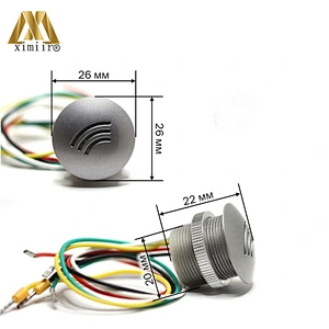 Waterproof Mini Card Reader 13.56MHZ/125Khz WG26/34 Interface Access Control Reader Metal Fire &  RFID Proximity card Reader