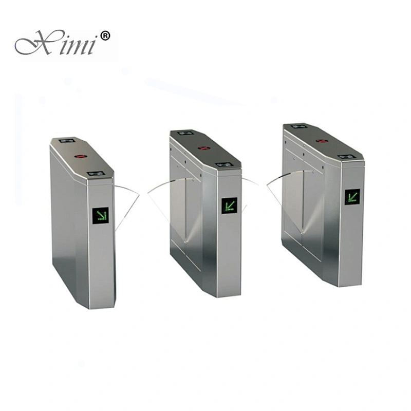 Good Quality 304 Stainless Steel Waterproof Flap Turnstile School Office Subway Flap Barrier Smart Biometric Flap Barrier