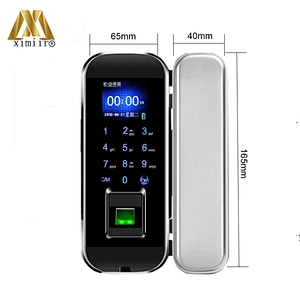 Sliding Door Fingerprint Lock Smart Door Lock XM-100S Touch Screen Doorbell Office Single Double Glass Door