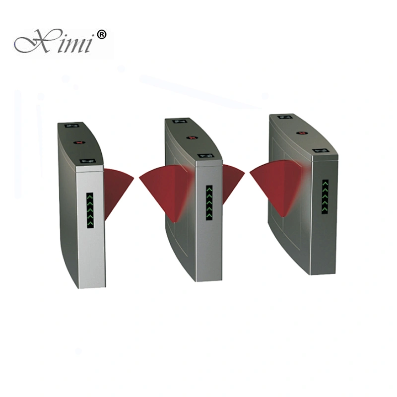 Good Quality 304 Stainless Steel Waterproof Flap Turnstile School Office Subway Flap Barrier Smart Biometric Flap Barrier