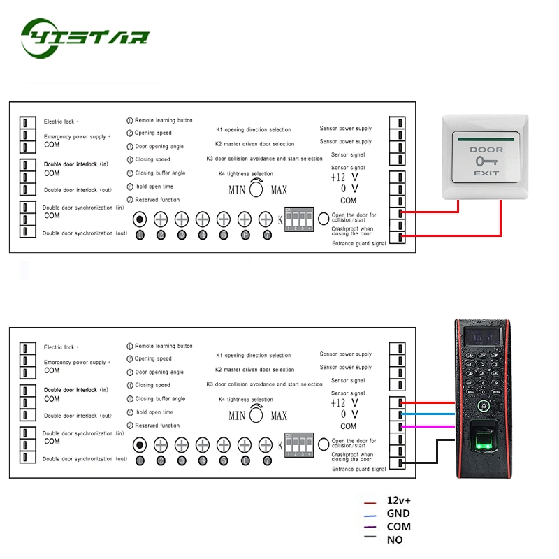 90 Degree Automatic Door Lock System Electric Door Close For Home Office Automatic Swing Door Opener