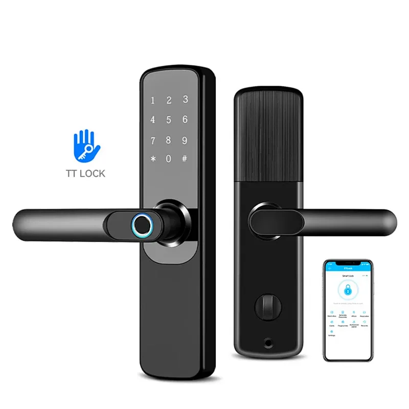 Mobile APP TUYA WIFI Smart Fingerprint Door Lock With RFID Reader And Password Remote Open Door Lock