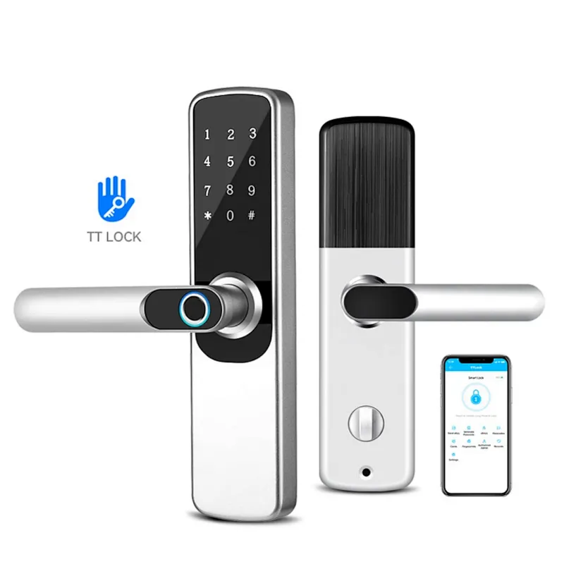 Mobile APP TUYA WIFI Smart Fingerprint Door Lock With RFID Reader And Password Remote Open Door Lock
