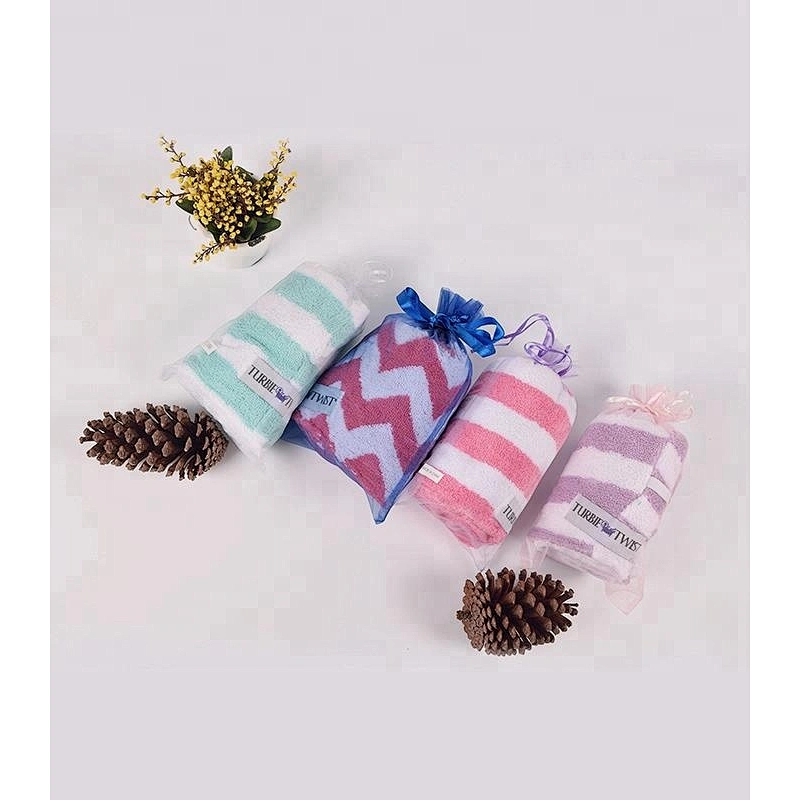 High quality Wrap around multi-colored cotton hair towel