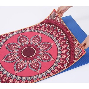 High quality microfiber 100% cotton printing Yoga mat cover towel