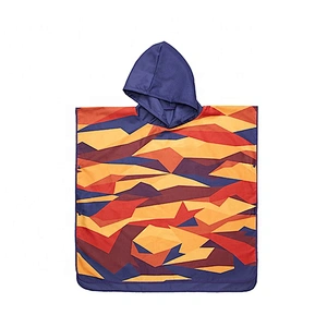 Premium Custom design digital printed Microfiber surf poncho towel Hooded baby beach towel