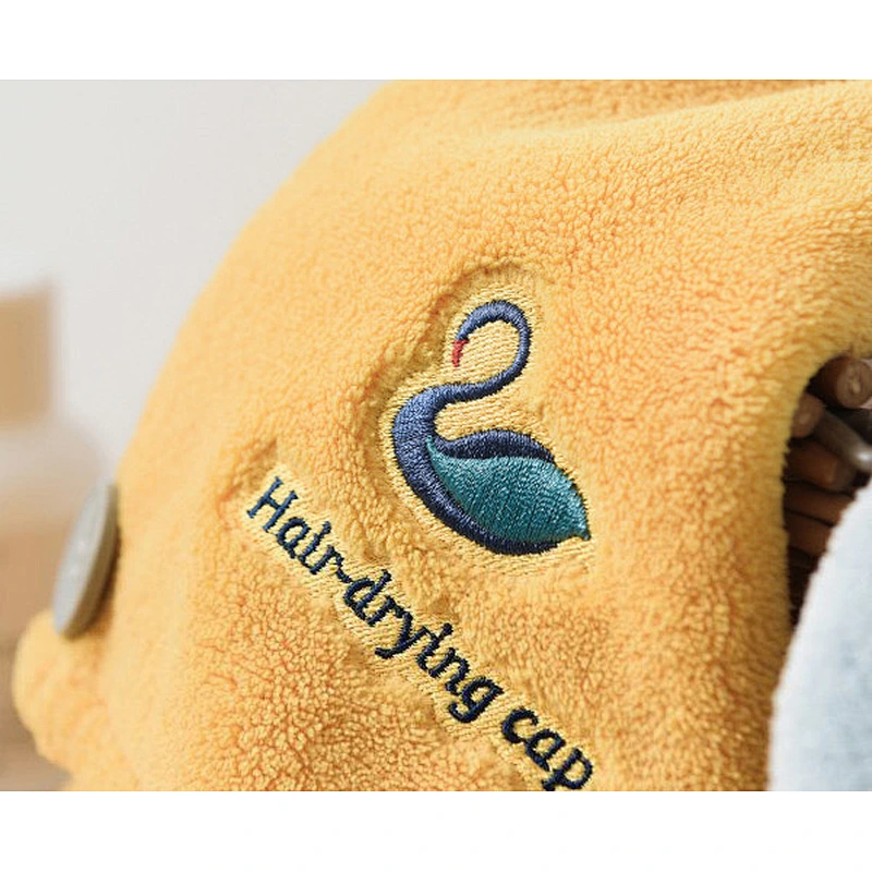 2020 Popular custom embroidery absorbent hair towel turban wrap