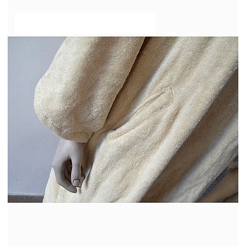 Breathable 100% knitted cotton terrycloth surf poncho with pocket for men