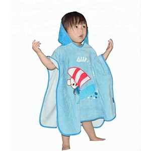 100% Cotton Velvet Reactive print Boy baby hooded beach towel