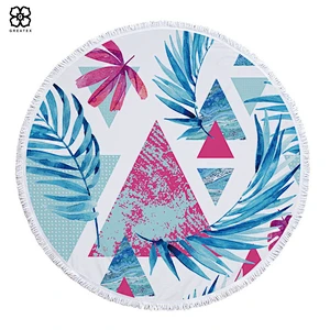 Wholesale high quality digital print round beach towel