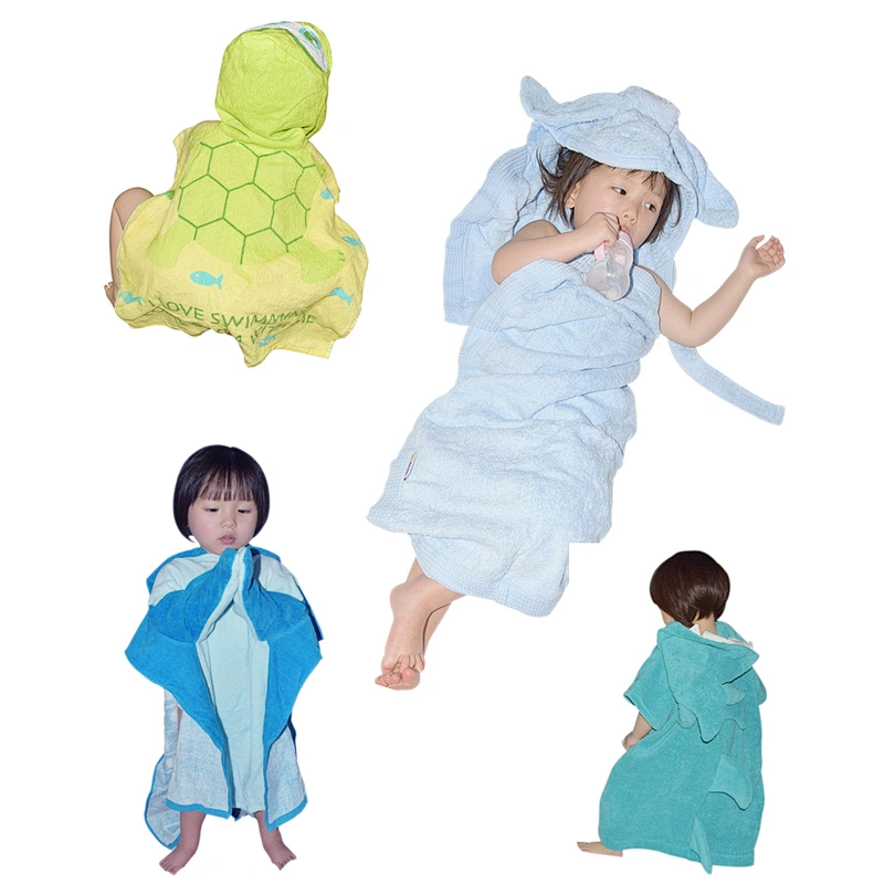 Wholesales cheap terrycloth baby bath kids sleeping towel hooded poncho