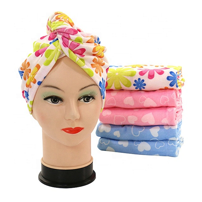Wholesale customizable microfiber hair towel absorbent bath towel hair wrap