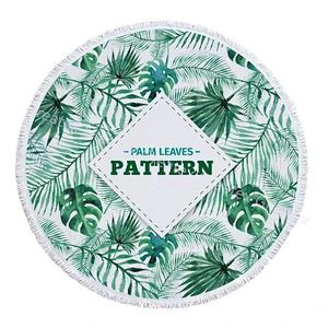New arrival tropical style printing microfiber round pool swimming beach towels