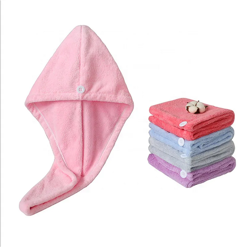 Premium deluxe hot sale microfiber custom logo hair towel wrap