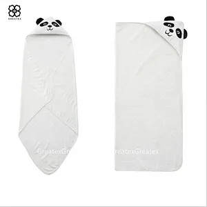 Premium embroidery animal hood baby hooded towel bamboo organic bamboo fiber