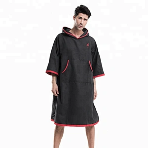 Adults Men Women Changing Towel Poncho Wetsuit Changing Robe Quick Dry Surf Poncho Robe with Hood