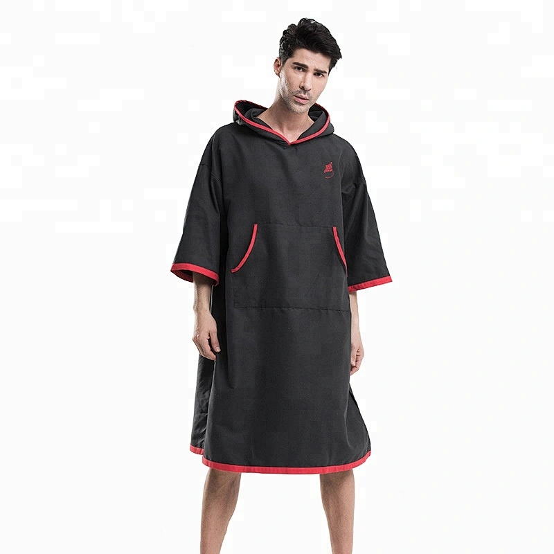 Adults Men Women Changing Towel Poncho Wetsuit Changing Robe Quick Dry Surf Poncho Robe with Hood