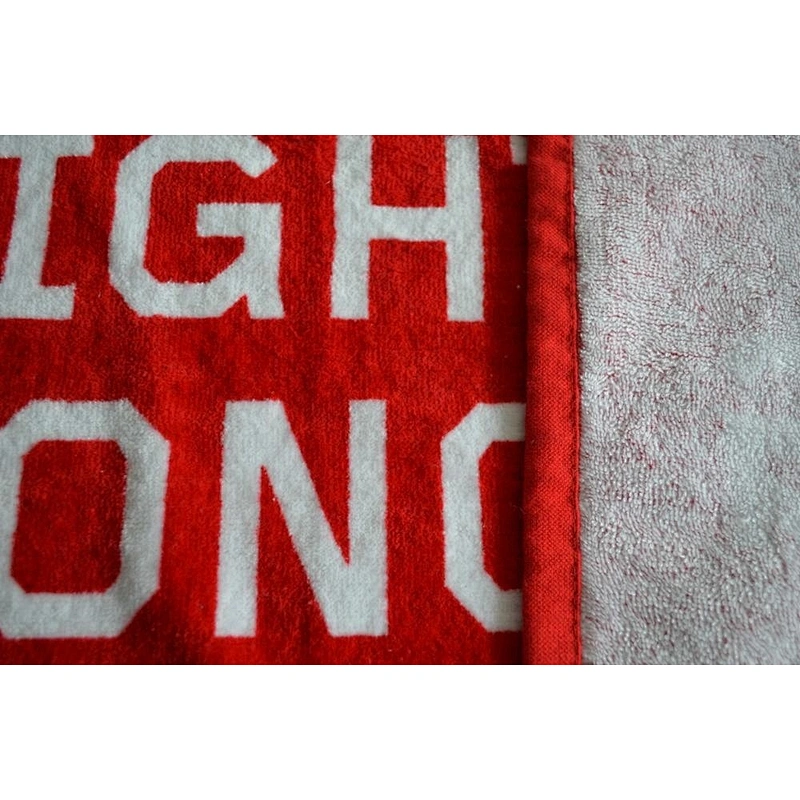 Cotton Promotional Red Custom printed sport towel