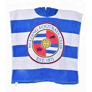 Football club premium gift hooded poncho towel