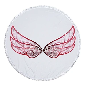 Hot sale premium  quick-dry microfiber printing round beach towels