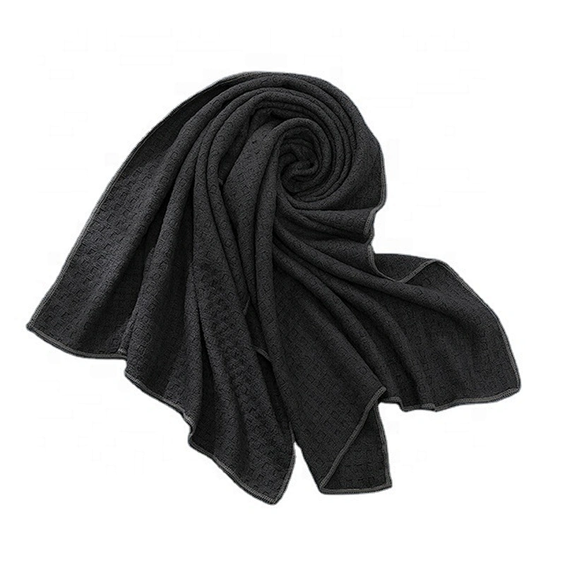 OEM service black hair towel with microfiber material for promotion sales