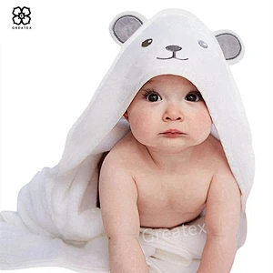 Promotional discount cotton washcloth bathrobe baby hooded towels