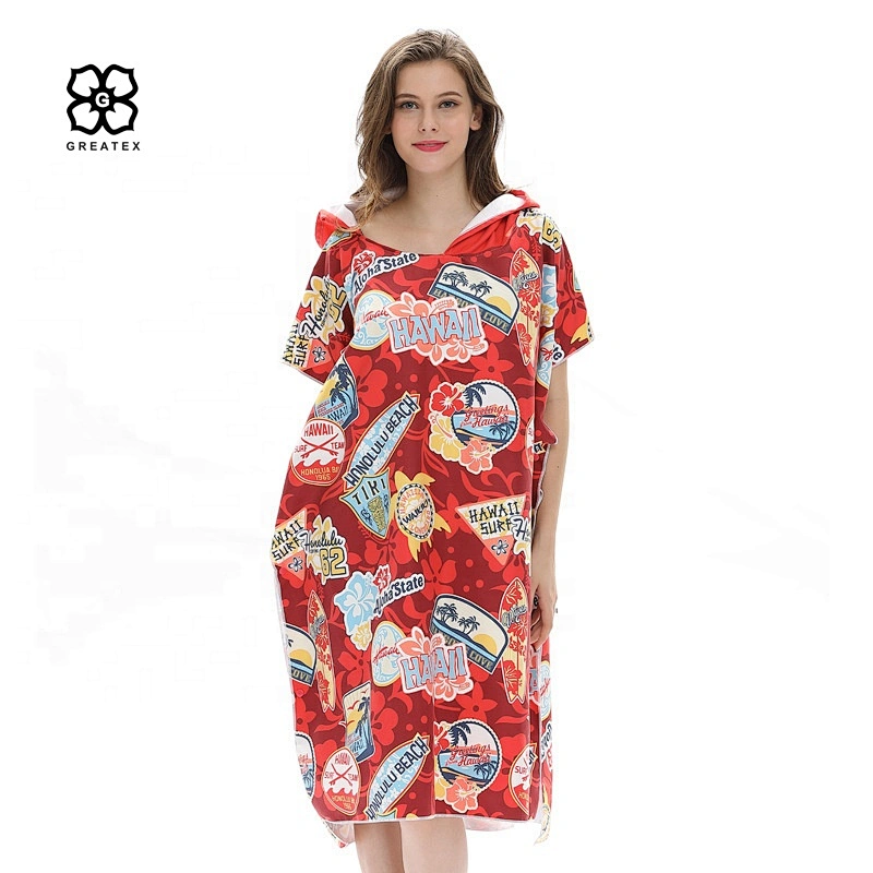 Wholesale special promotional quick dry attractive poncho beach towel robe