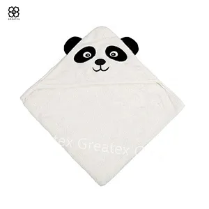 Premium embroidery animal hood baby hooded towel bamboo organic bamboo fiber