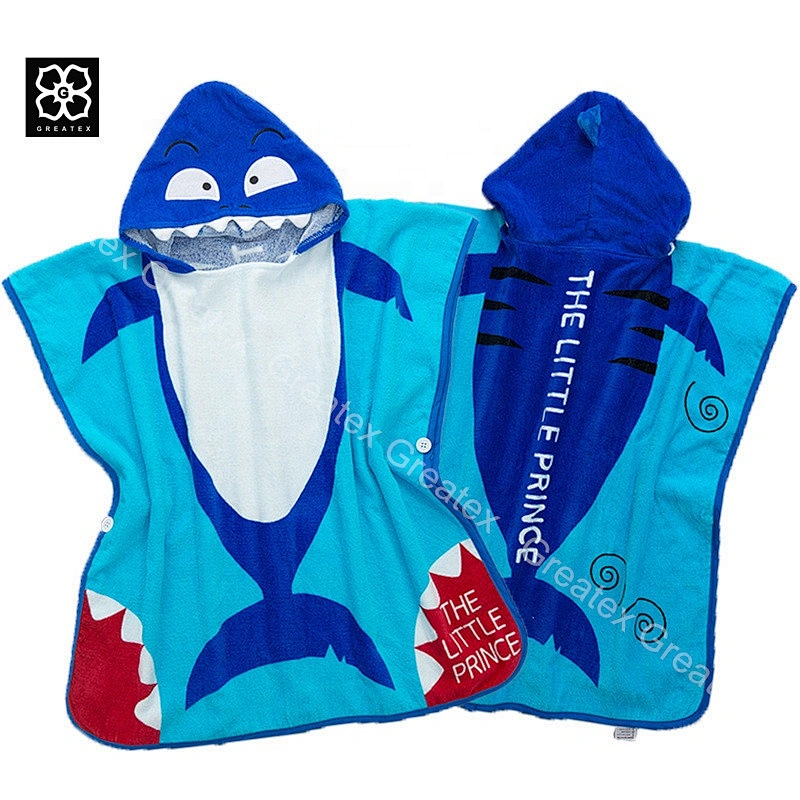 2020 New product  animal designed baby hooded towel poncho for beach