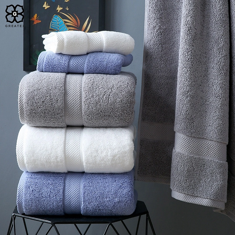 High quality hot selling plain dyed cotton shower bath towel