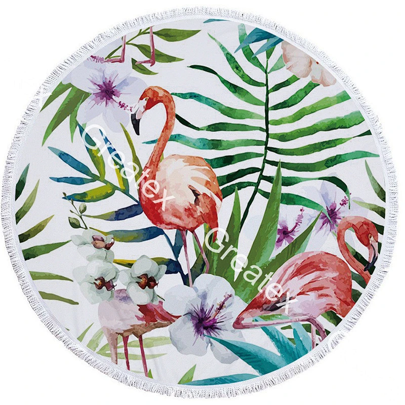 Oversize  wholesale quick dry multi-function beach towel in round shape