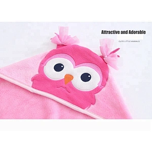 Fluffy Microfiber fleece animal hooded towel