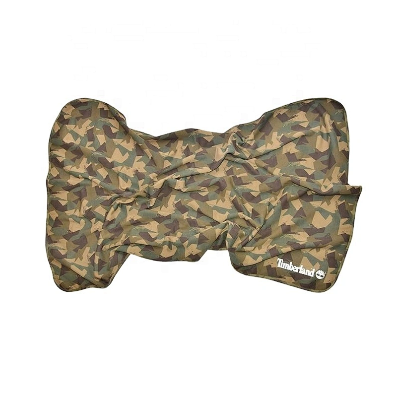 Super soft Camouflage Printed Travel Warming Flannel blanket fleece