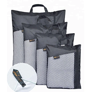 Mesh bag packed gym microfiber suede sport towel