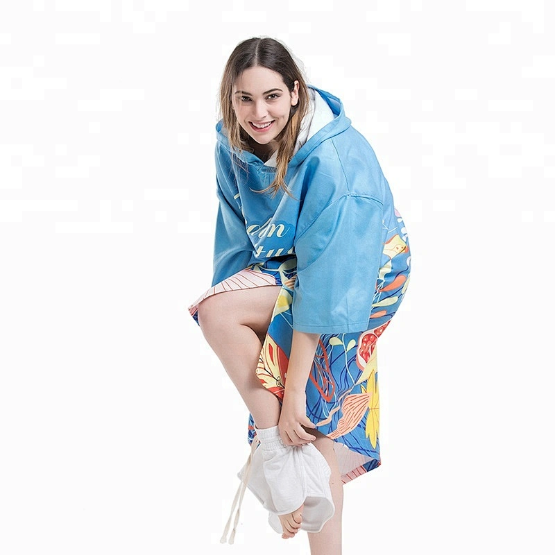 Printed Surf Changing robe adult towel poncho