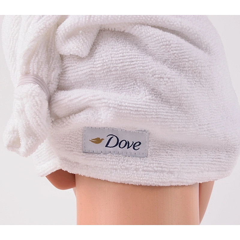 Spa Drying Plain Terry Cotton Hair Towel white