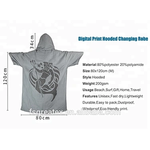 Digital print Microfibre suede cloth man poncho