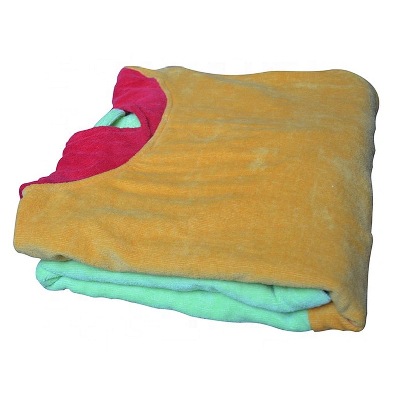 Promotional quick dry 100% Cotton Toweling Hooded Surf poncho towel